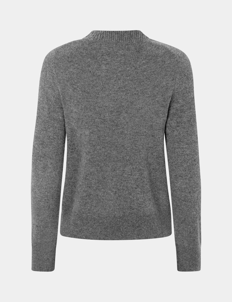 Ulrikke Short O-Neck Sweater 0002 Thunder