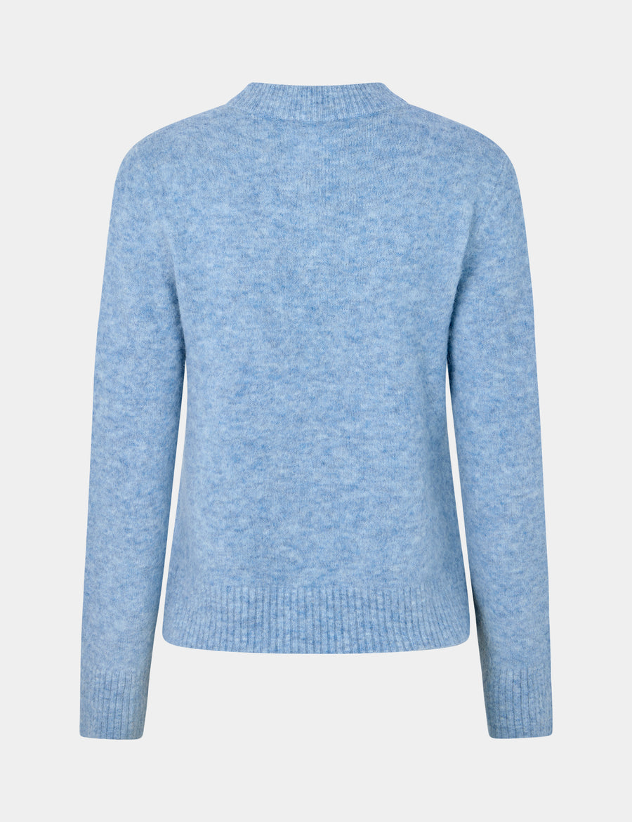 Selma Short O-Neck Sweater 0005 Illusion