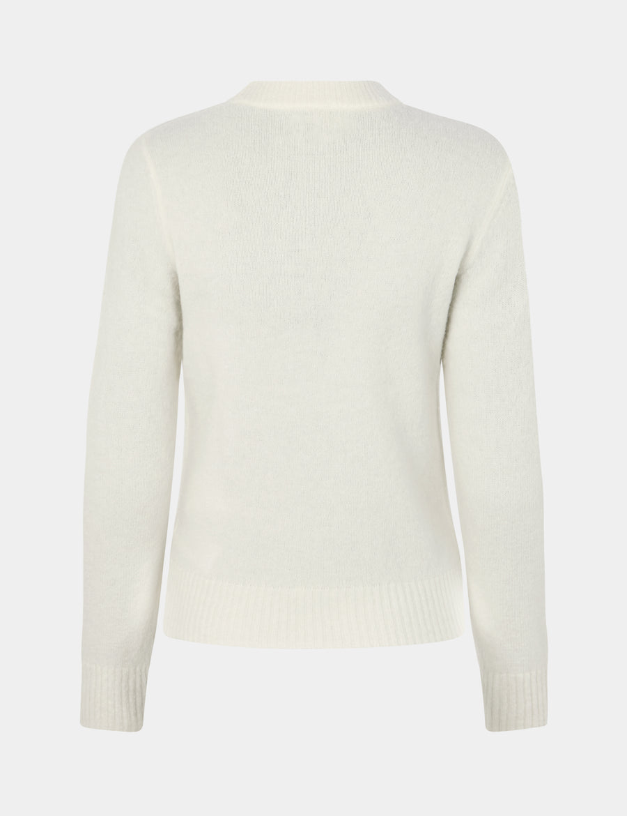 Selma O-Neck Sweater 0005 Ivory
