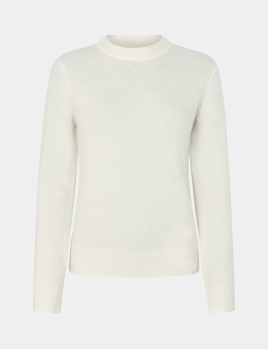 Selma O-Neck Sweater 0005 Ivory